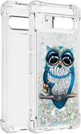 cotdinfor-etui-bezbarwne-do-google-pixel-7a-brokatowe-sowa