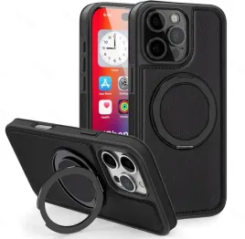 generic-etui-skorzane-magsafe-do-iphone-16-pro-stojak-ring-uchwyt-black