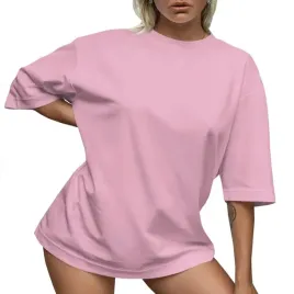 koszulka-damska-oversize-t-shirt-bawelna-luzna-krotka-sukienka-mini-l