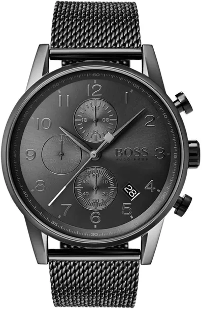 Zegarek męski Hugo Boss Navigator 1513674 – Monochromatyczny styl Mesh