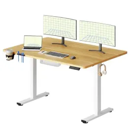 biurko-elektryczne-flexispot-e1-biale-140x60-blat-klon-panel-pamiec