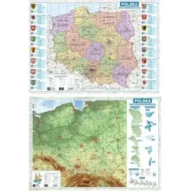 mapa-polski-a2-dwustronna-fizyczno-administracyjna-art-map