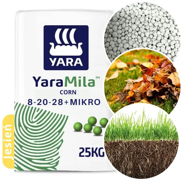 NAWÓZ JESIENNY YARA MILA CORN NPK 8-20-28 DO TRAWY TRAWNIKA CORN MAŁO AZOTU