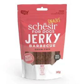 schesir-jerky-przysmak-dla-psow-wolowina-bbq-suszona-smaczki-smakolyk-145g