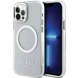 guess-pokrowiec-hard-case-do-iphone-12-12-pro-z-do-magsafe-metaliczna-ramka