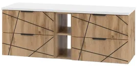 szafka-lazienkowa-wood-z-regalem-i-blatem-140-cm-szuflady-dab-wotan-bialy