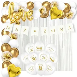 balony-wesele-dekoracja-girlanda-bialo-zlota-konfetti-slub-baner-maz-zona