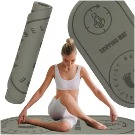mata-fitness-do-cwiczen-jogi-skakania-na-skakance-wygluszajaca-antyposlizgo