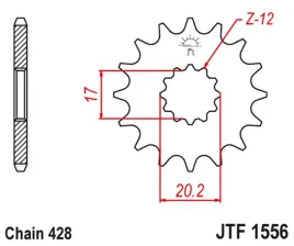 zebatka-przednia-jt-jtf1556-12-yamaha-tzr-50-stalowa-wytrzymala-mocna