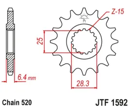 zebatka-przednia-jt-jtf1592-16-yamaha-yfz-450-yfm-700-raptor-stalowa