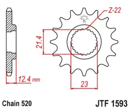 zebatka-przednia-jt-jtf1593-14-yamaha-yfm-250-raptor-stalowa-wytrzymala