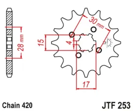 zebatka-przednia-jt-jtf253-17-honda-mtx-mbx-xr-80-stalowa-wytrzymala