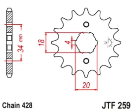 zebatka-przednia-jt-jtf259-17-honda-xl-125-nx-125-stalowa-wytrzymala