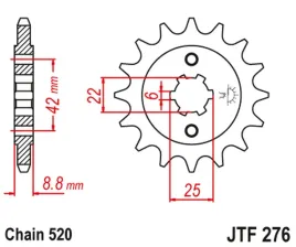 zebatka-przednia-jt-jtf276-15-honda-cb-400n-stalowa-wytrzymala-mocna