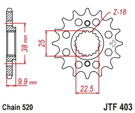 zebatka-przednia-jt-jtf403-13-bmw-g-450-x-husqvarna-449-511-tc-te-stalowa