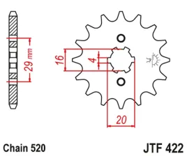 zebatka-przednia-jt-jtf422-14-kawasaki-kx-125-stalowa-wytrzymala-mocna