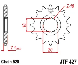zebatka-przednia-jt-jtf427-11-suzuki-rm-125-rmz-250-stalowa-wytrzymala