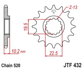 zebatka-przednia-jt-jtf432-11-suzuki-rm-250-stalowa-wytrzymala-mocna