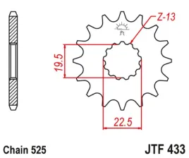 zebatka-przednia-jt-jtf433-14-suzuki-gsf-gsx-rf-400-ts-tm-250-stalowa