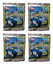 lego-city-minifigure-polybag-4x-policeman-with-car-952201