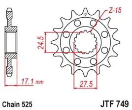 zebatka-przednia-jt-jtf749-16rb-z-guma-ducati-panigale-1199-1299-stalowa