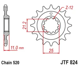 zebatka-przednia-jt-jtf824-16-husqvarna-4t-stalowa-wytrzymala-mocna