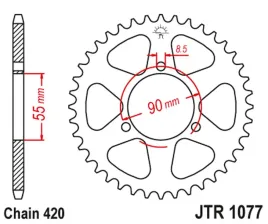 zebatka-tylna-jt-jtr1077-47-rieju-50-rs2-matrix-pro-naked-stalowa