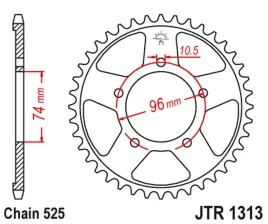 zebatka-tylna-jt-jtr1313-42-honda-cbr-400-stalowa-wytrzymala-mocna