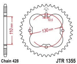 zebatka-tylna-jt-jtr1355-48-honda-trx-90-trx-125-stalowa-wytrzymala