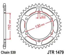 zebatka-tylna-jt-jtr1479-45zbk-yamaha-yzf-r1-1000-stalowa-wytrzymala