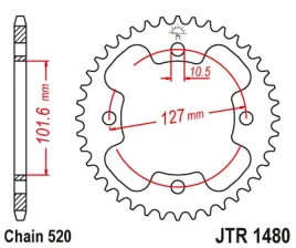 zebatka-tylna-jt-jtr1480-37-polaris-450-outlaw-500-predator-525-stalowa