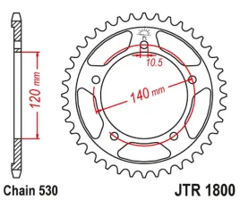 zebatka-tylna-jt-jtr1800-45zbk-triumph-tiger-1050-stalowa-wytrzymala