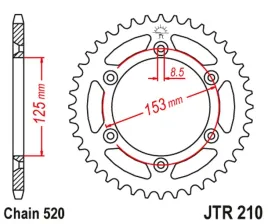 zebatka-tylna-jt-jtr210-46-honda-cr-crf-stalowa-wytrzymala-mocna-lekka