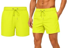 spodenki-meskie-kapielowe-zolte-neon-kapielowki-plazowe-z-kieszeniami-basic