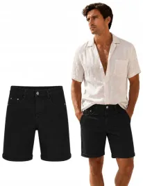 m-sara-meskie-szorty-krotkie-spodenki-jeansowe-czarne-bawelniane-modne