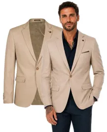 marynarka-meska-bezowa-bawelniana-slim-fit-wizytowa-casualowa-klasyczna