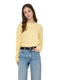 only-sweter-damski-zolty-cienki-stylowy-klasyczny-wygodny-dlugi-rekaw