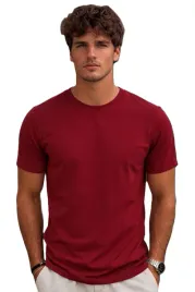 t-shirt-koszulka-meska-bawelniana-klasyczna-gladka-basic-bez-logo-bordowy