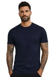 t-shirt-koszulka-meska-granatowa-bawelniana-basic-klasyczna-bez-logo-modna