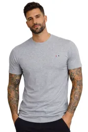 t-shirt-koszulka-meska-szara-bawelniana-basic-z-logo-prezent-na-co-dzien