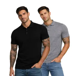 meska-koszulka-polo-2pack-szara-czarna-polowka-bawelna-klasyczna-bez-logo