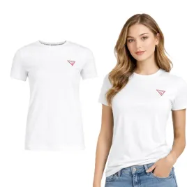 guess-jeans-t-shirt-koszulka-damska-biala-bawelniana-okragly-dekolt-modna