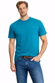 t-shirt-koszulka-meska-id9415-niebieski-bawelna-okragly-dekolt-basic-logo