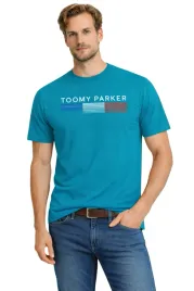 t-shirt-koszulka-meska-3005-turkusowy-bawelniana-wygodna-turkusowa-nadruk