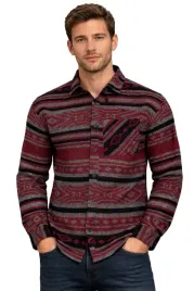koszula-meska-8962-czerwony-czarny-casual-wygodna-regular-codzienna