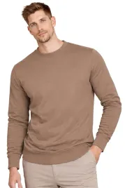 bluza-meska-68b2001-86-brazowa-bawelniana-crewneck-okragly-dekolt