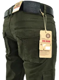 spodnie-meskie-bojowki-oliwkowe-zielone-wygodne-w35-pas-88-90-cm