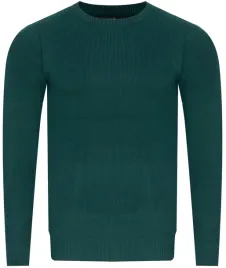 sweter-meski-s8750-zielony-bawelniany-klasyczny-okragly-dekolt-wygodny