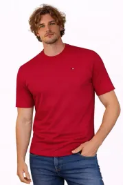 t-shirt-koszulka-meska-3041-czerwona-bawelniana-basic-okragly-dekolt
