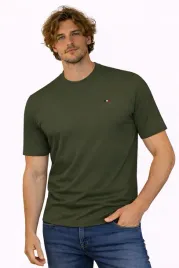 t-shirt-koszulka-meska-3041-khaki-bawelniana-basic-okragly-dekolt
